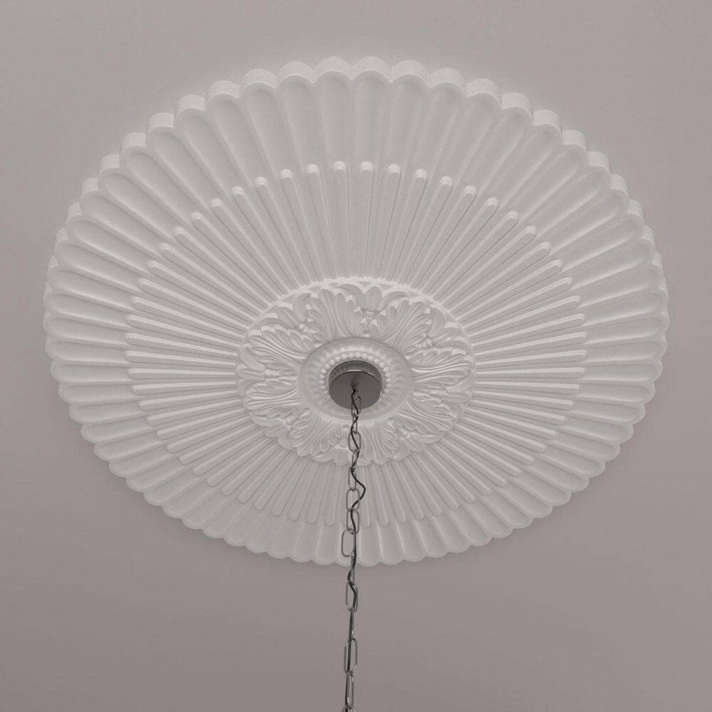 Primed Gray 27" Urethane Architectural Ceiling Medallion