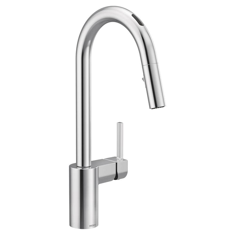 Chrome Touchless Pull-Down Kitchen Faucet with Smart Control