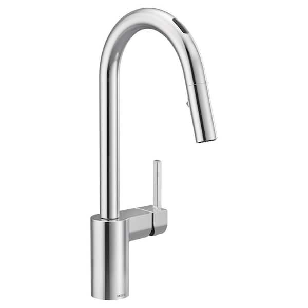Align Single-Handle Smart Touchless Pull Down Sprayer Kitchen Faucet with Voice Control and Power Clean in Chrome