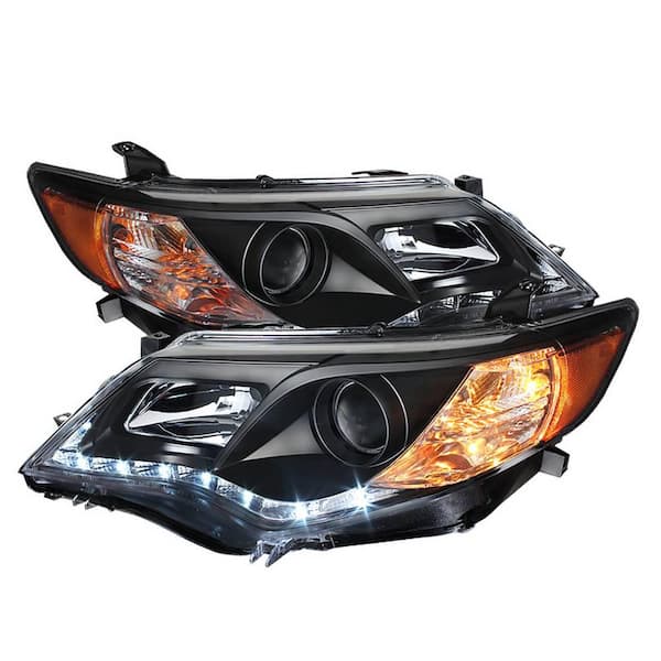 Toyota Camry 12-14 Projector Headlights - DRL - Black - High 9005 (Not Included - Low 9006 (Included)