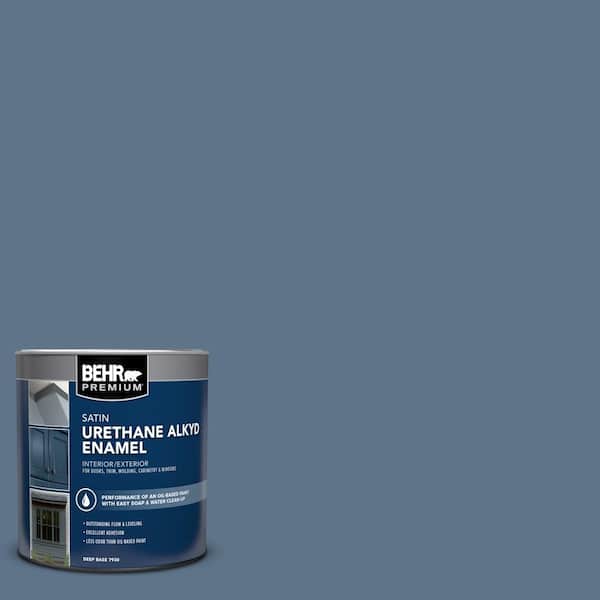 1 qt. #580F-6 Lost Atlantis Satin Enamel Urethane Alkyd Interior/Exterior Paint