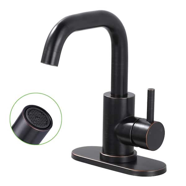 Single Handle Bar Faucet with All Mounting Hardware in Oil Rubbed Bronze (Deckplate Included)