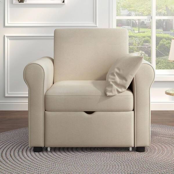 cream chair bed