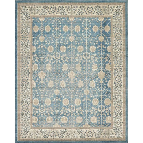 Unique Loom Salzburg Gneis Light Blue 10' 0 x 13' 0 Area Rug
