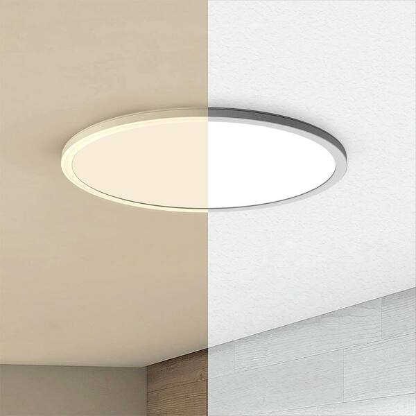 KODA 15 in. White Round Dimmable Integrated LED Flush Mount