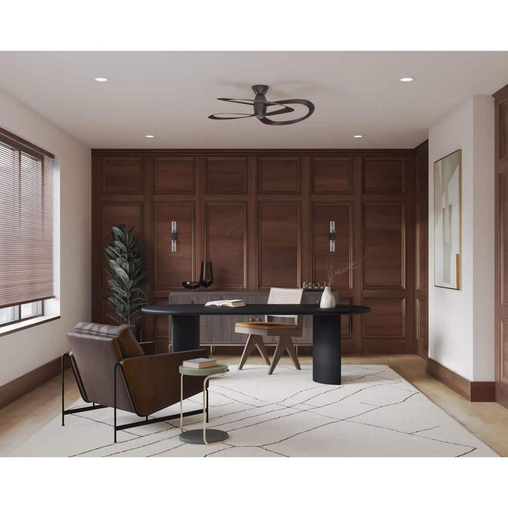 Willacy Black 48-Inch Smart Ceiling Fan with Remote