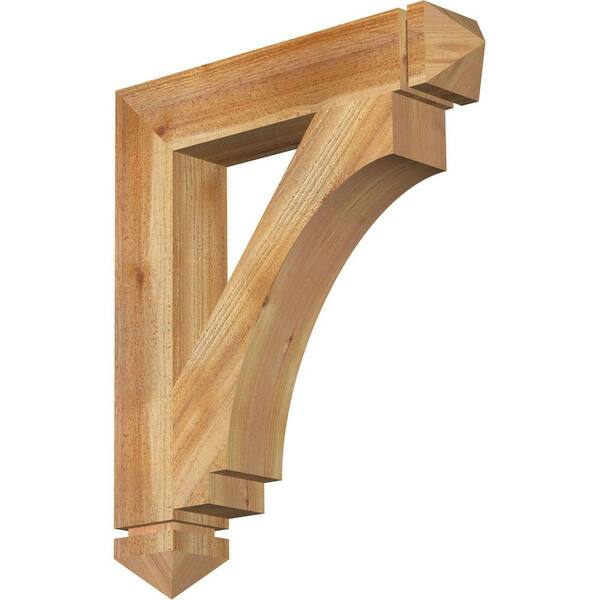 Ekena Millwork 4 in. x 26 in. x 22 in. Western Red Cedar Imperial Arts and Crafts Rough Sawn