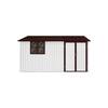 JimsMaison 12 ft. W x 10 ft. D White Coffee Metal Shed with Window (120 sq. ft.) JMSTSTG12-WCF
