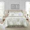 Laura Ashley Bedford 2-Piece Green Cotton Twin Quilt Set USHSA91218529 ...