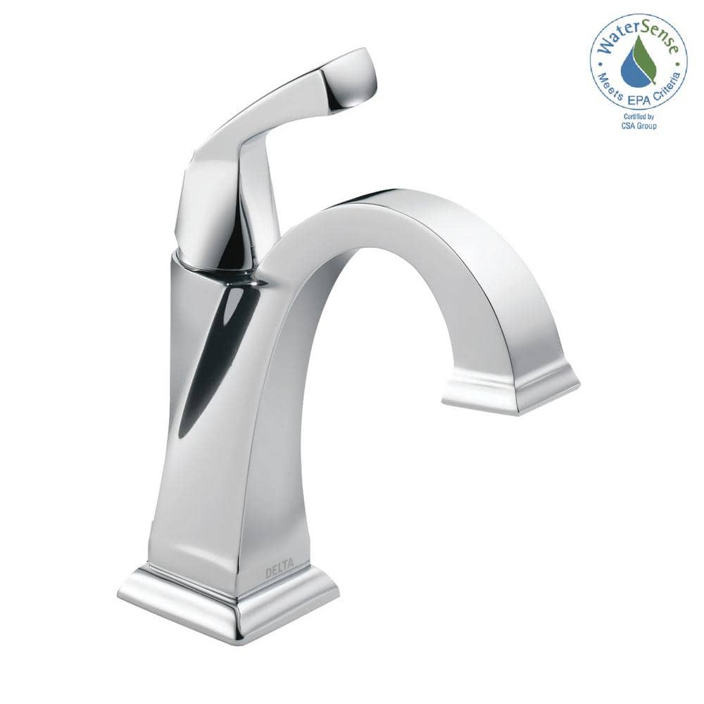 Sleek Modern Chrome Single Hole Bathroom Faucet with Drain Assembly