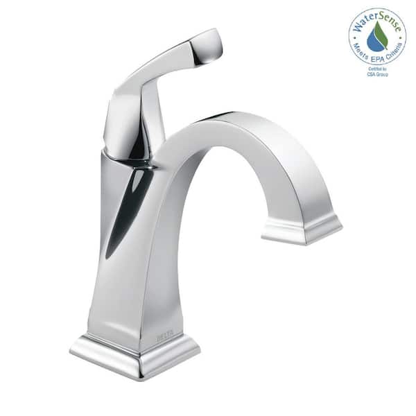 Delta - Dryden Single Hole Single-Handle Bathroom Faucet with Metal Drain Assembly in Chrome