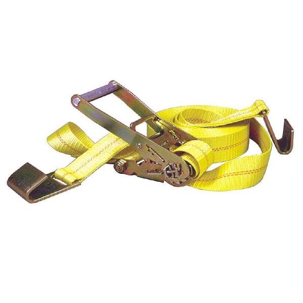 Keeper 2 in. x 30 ft. 3333 lbs. Flat Hook Ratchet Tie Down Strap 04627 -  The Home Depot