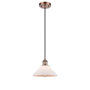 Novogratz x Globe Electric Lily 1-Light Matte Brass Shaded Pendant