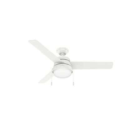 Hunter Aker 52 In Led Indoor Outdoor Fresh White Ceiling Fan With Light Kit 50387 - 36 Inch Ceiling Fan With Light Canada