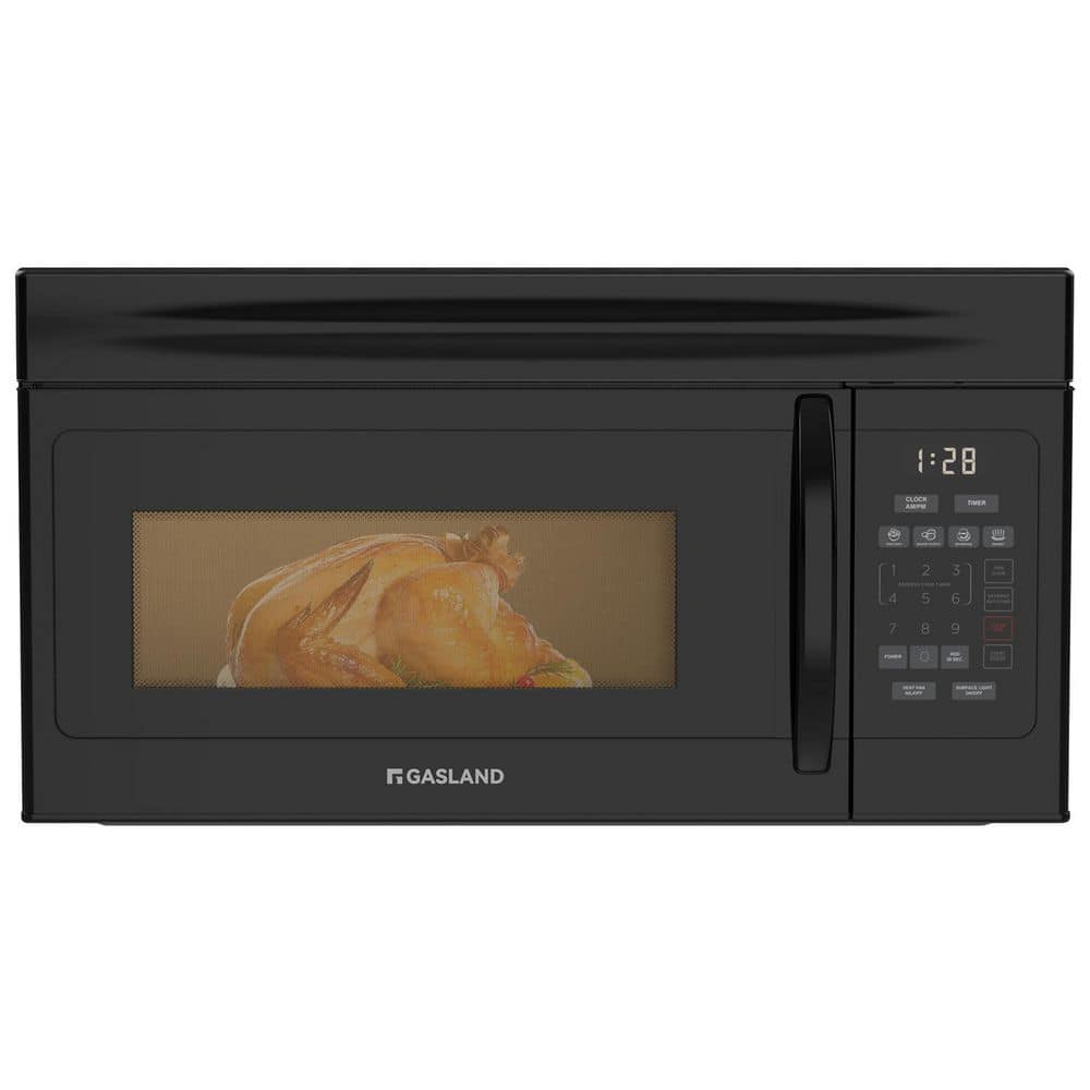 GASLAND 1.6 cu. ft. 30 in. 300 CFM 1000-Watt Over the Range Microwave Oven in Black