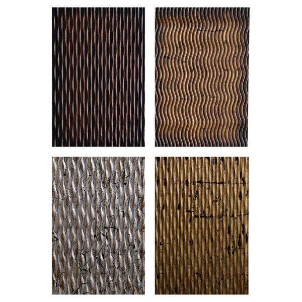 HomeRoots Mariana Indoor Multi-Color, Metallic Ridge Wall decor