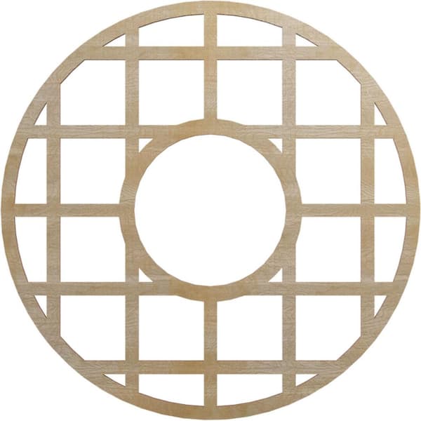 Ekena Millwork 26 in. x 9 in. x 0.375 in. Wood Medallion Moulding
