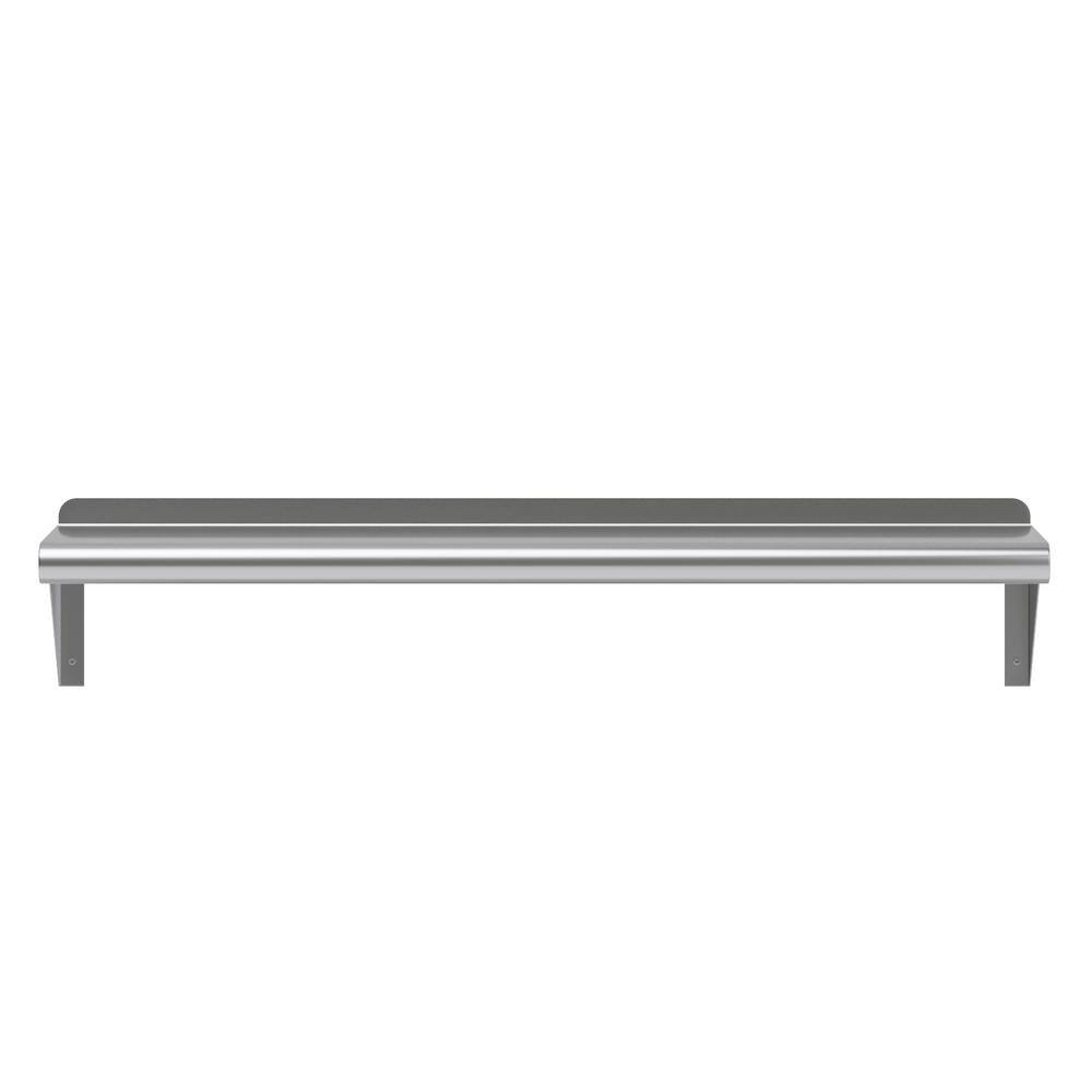 36-Inch Stainless Steel Wall Shelf with Brackets