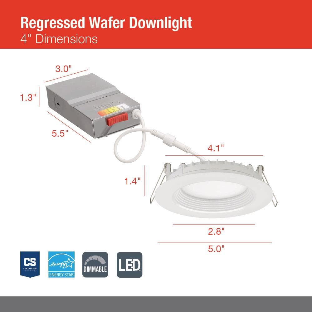 Wafer 5" White Aluminum LED Downlight for Indoor/Outdoor
