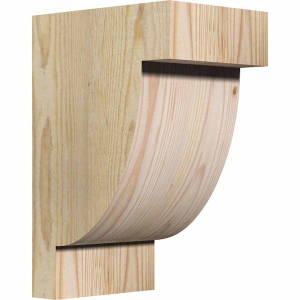 Ekena Millwork 6 in. x 8 in. x 12 in. Douglas Fir Alpine Rough Sawn Corbel
