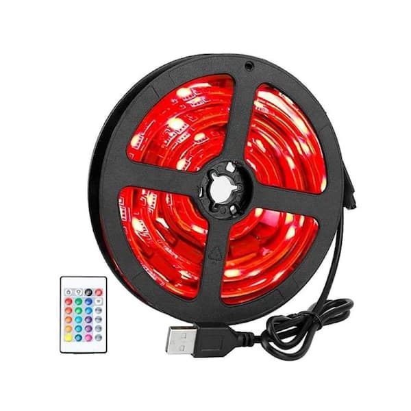 16.5 ft. Smart Plug-In Multi-Color Integrated LED Strip Light in RBG (4-Packs)