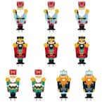 13.75 in. Christmas Nutcracker Lawn Decorations - Outdoor Holiday Party Yard Decorations (10-Piece)