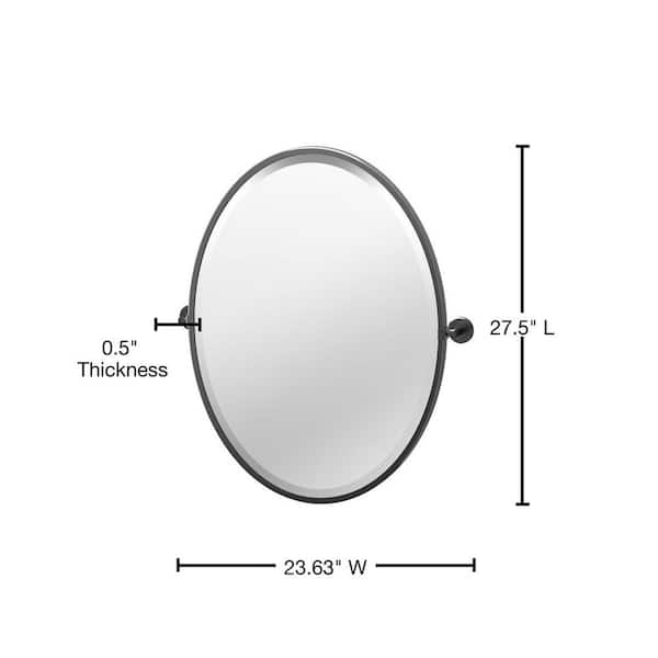 Gatco Latitude 20 5 In W X 27 H, Oval Black Framed Mirror Canada