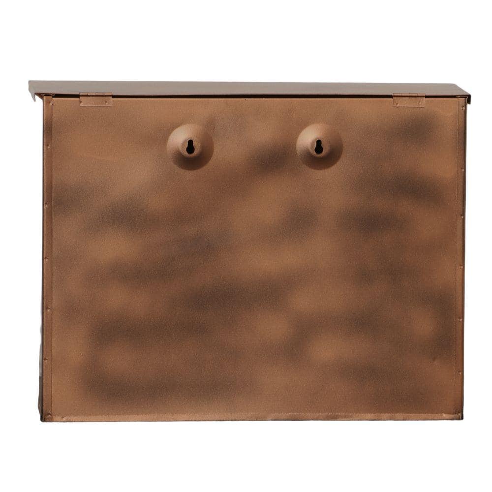 Copper Finish Envelope Shaped Wall Mount Mailbox