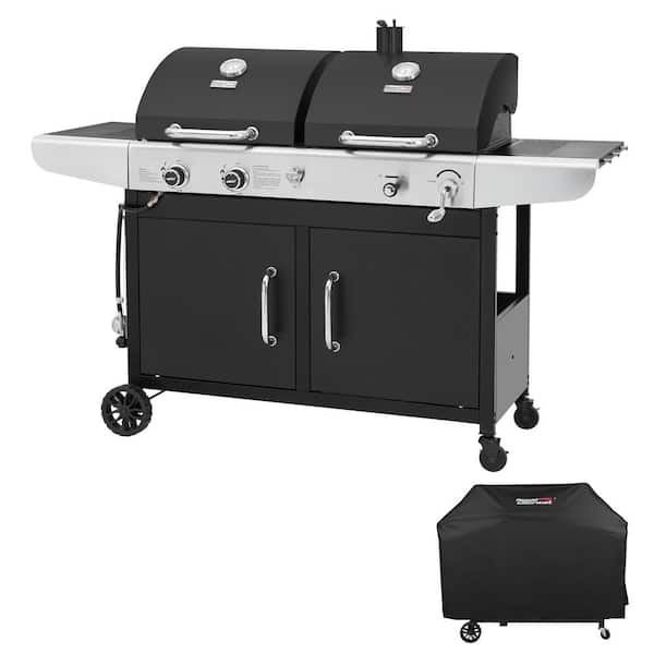 Royal Gourmet 2-Burner Propane Gas and Charcoal Combo Grill with