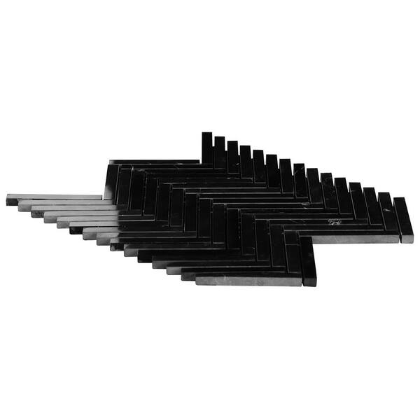 Ivy Hill Tile Nero Marquina Black 11.02 in. x 11.61 in Ivy Hill Tile Nero Marquina Black 11.02 in. x 11.61 in