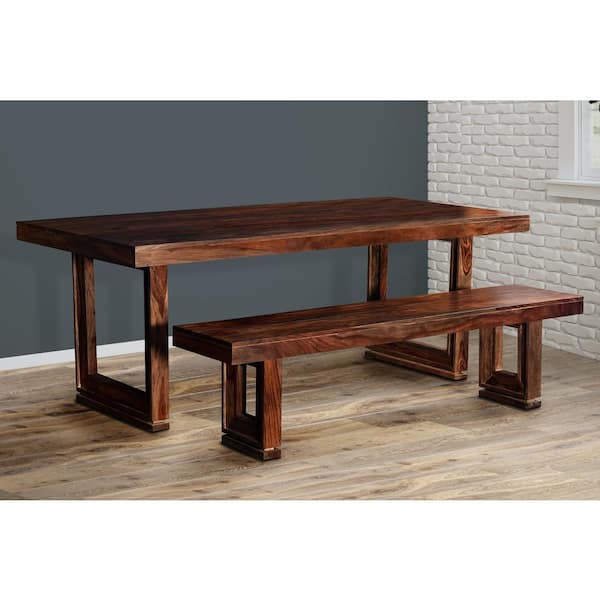 Acacia wood 2025 dining bench