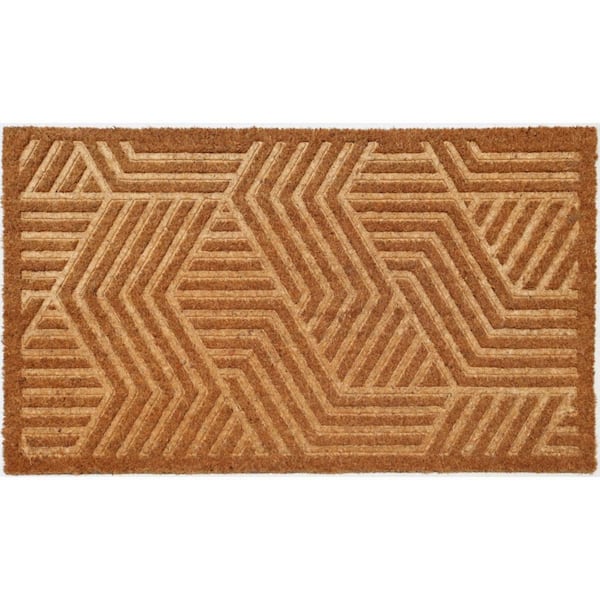 HomeRoots 30 in. x 18 in. Coir Outdoor Door Mat