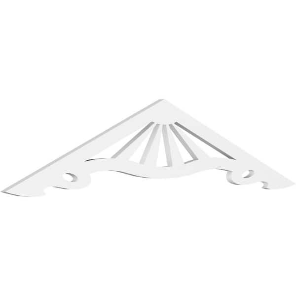 Ekena Millwork Marshall 1 in. D x 12-1/2 in. W x 60 in. L Signature Urethane Gable Pediment