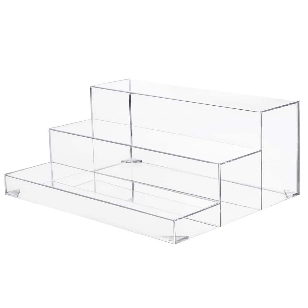 JFVKAF 15in. H x 12in. W 3-Tier Bottle Storage Clear Acrylic Display ...
