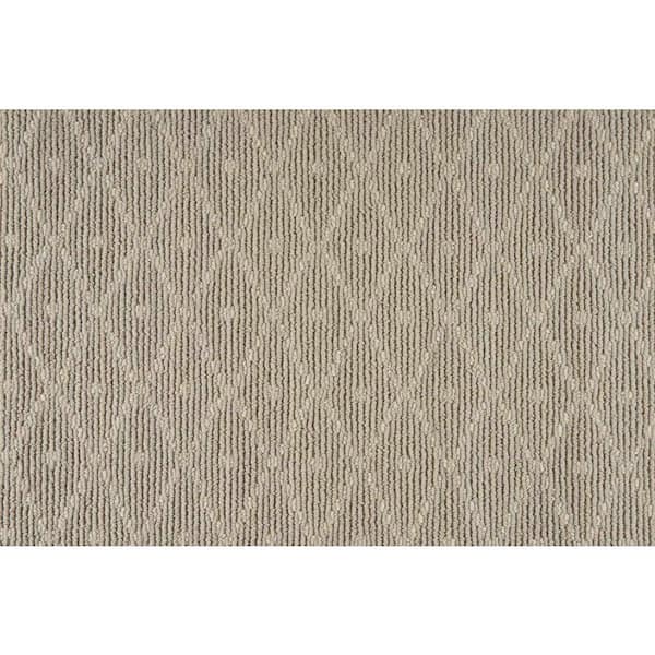 Natural Harmony Merino Diamond Dot Ash Custom Area Rug with Pad