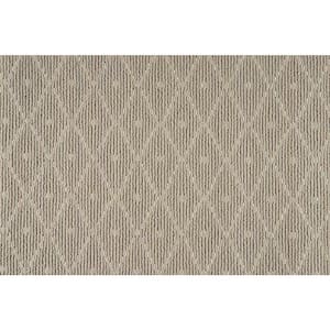 Merino Diamond Dot - Ash - Brown 12 ft. 36 oz. Wool Pattern Installed Carpet