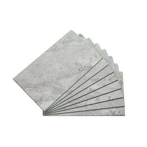 Silver Lake 14.8 in. W x 25.6 in. L Waterproof Adhesive No Grout Vinyl Wall Tile (21 sq. ft./case)