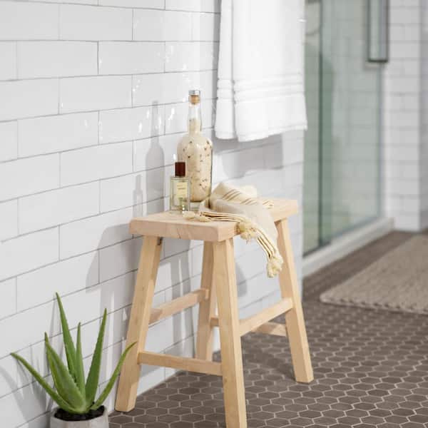 18 in. Unfinished Wood Bar Stool