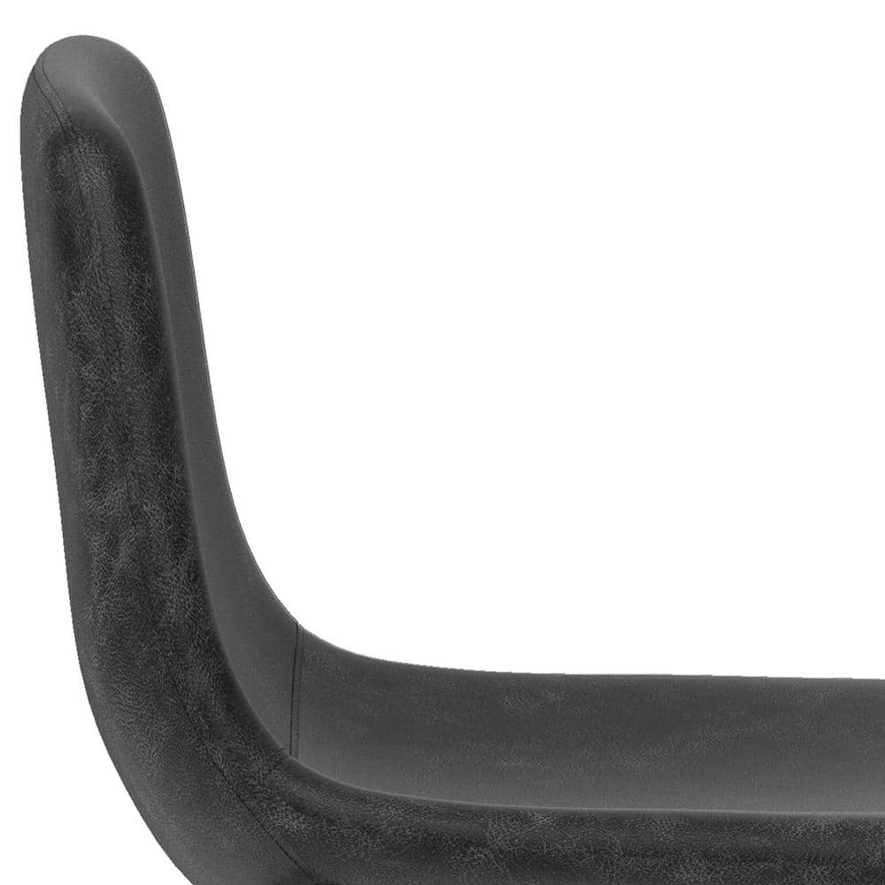 Jolie Distressed Charcoal Grey Faux Leather Counter Height Stools