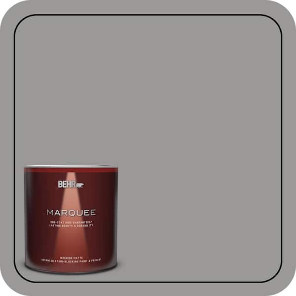 BEHR MARQUEE 1 qt. Home Decorators Collection #HDC-NT-10A Dolphin Gray One-Coat Hide Matte Interior Paint & Primer