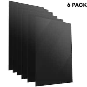 Black 2 ft.. x 3 ft. Shatter Resistant Cuttable Acrylic Sheet (6-Pack)