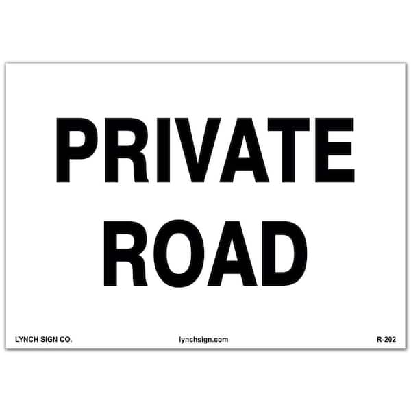 Unbranded 14 in. x 10 in. Private Road Sign Printed on More Durable, Thicker, Longer Lasting Styrene Plastic