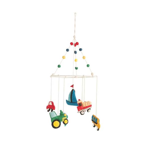Storied Home Multicolor Wool Felt Vehicle Mobile