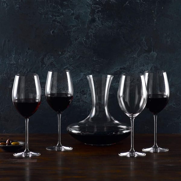 JoyJolt Disney Luxury Mickey Mouse Crystal Stemmed Red Wine Glass - 23 oz - Set of 2