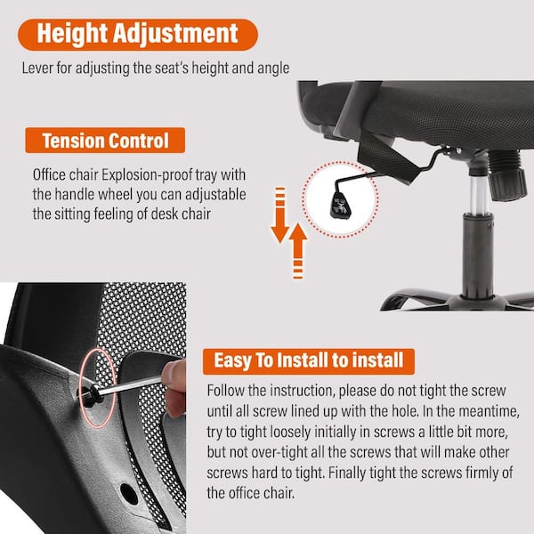 Furniture of America Kai Upholstery Seat Adjustable Height Lumbar