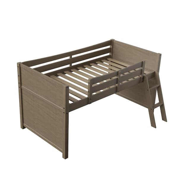 Dorel Living Malawi French Gray Junior Twin Loft Bed DE88659 - The 