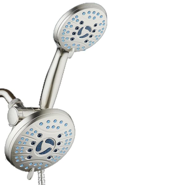 3-way Shower Head Combo 8-Spray Wall Mount Handheld Shower Head