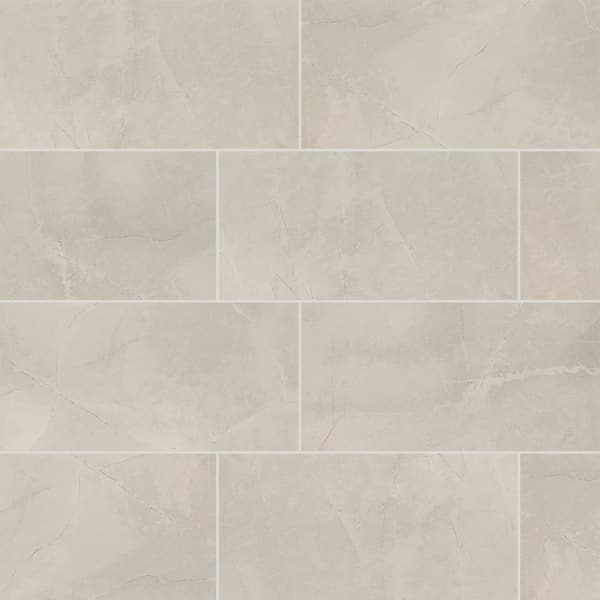 MSI Madison Luna 12 in. x 24 in. Polished Porcelain Marble Look Floor and Wall Tile (704 sq. ft. /Pallet)
