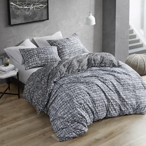 Maca 2-Piece Gray Solid Microfiber Twin/Twin XL Reversible Comforter Set