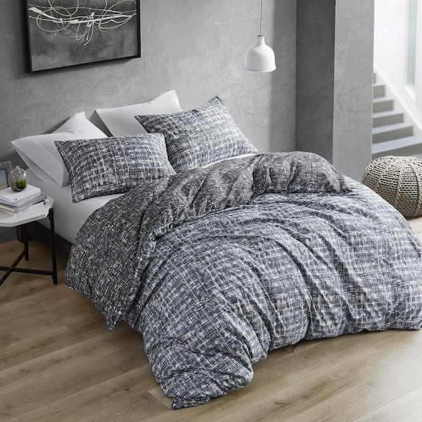 510 Design Maca 3-Piece Gray Solid Microfiber Full/Queen Reversible Comforter Set